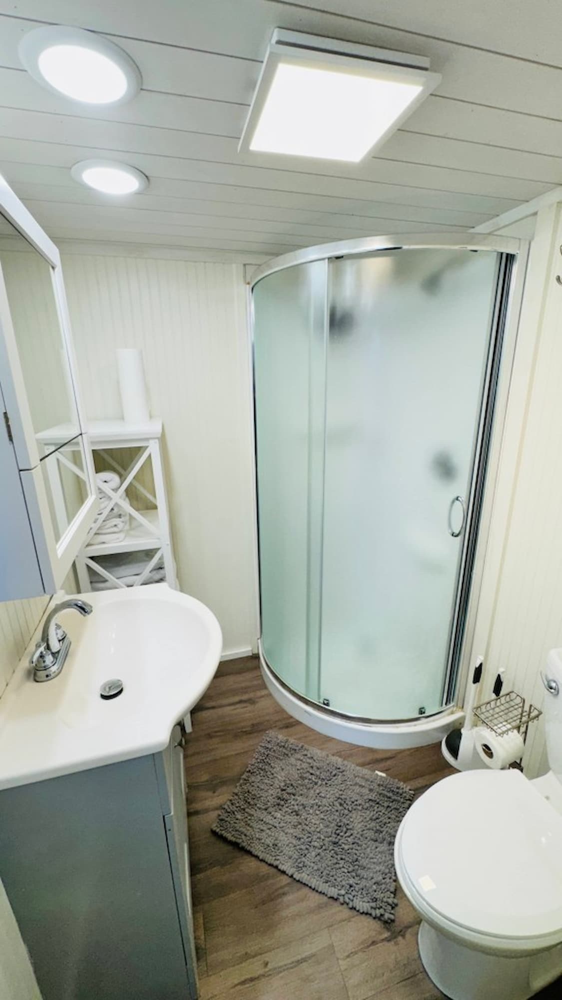 Full bathroom with shower
