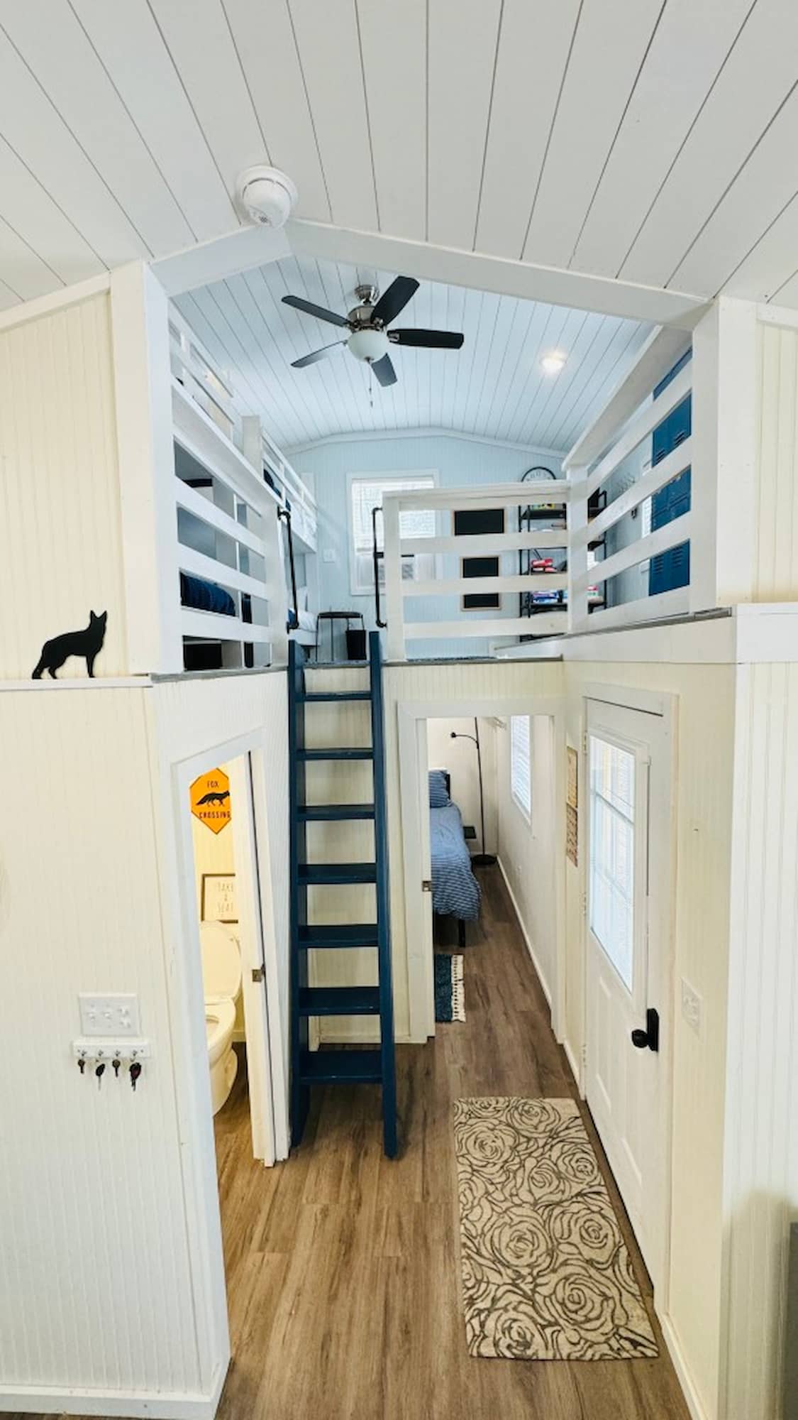 Loft with full-size bunks